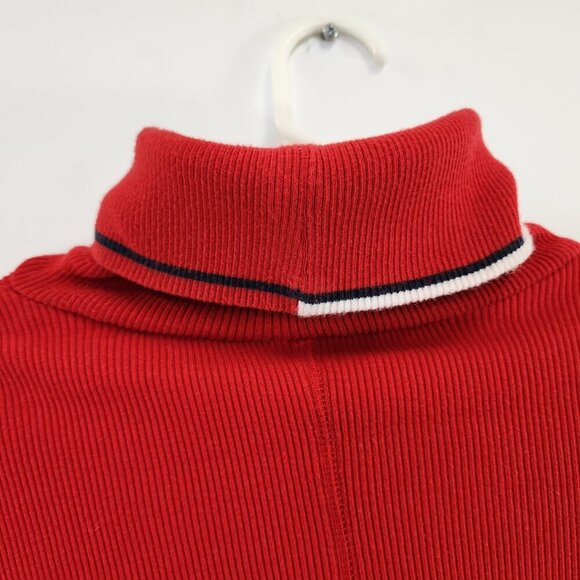 Tommy Hilfiger Jeans Red Turtleneck Y2K Womens Medium - Picture 6 of 10
